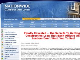 Go to: Nation Wide Construction Loans - Finding The Mortgage Product For You!