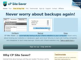 Go to: Cp Site Saver - Cpanel Backup Software.
