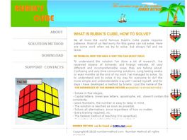 Go to: Number Method Is The Best Solution Method For Rubik's Cube.