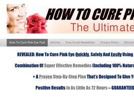 Go to: How To Cure Pink Eye Fast! - Earn 75% Per Sale