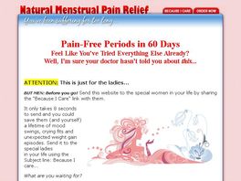 Go to: 57% Commission! - Pain Free Periods In 60 Days