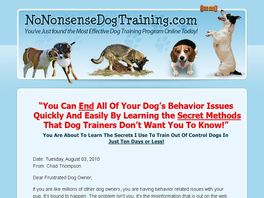 Go to: No Nonsense Dog Training