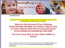 Go to: Face Painting Made Easy PDF And Video Package - Earn 50% Commissions
