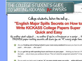 Go to: Kickass Guide To Writing College Papers