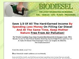 Go to: Biodiesel For Your Car! Save Gas Costs With This Alternative Fuel!