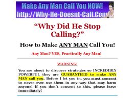 Go to: Why Doesn't He Call?