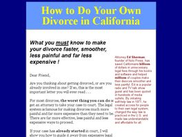 Go to: How to Do Your Own Divorce in California by divorce expert Ed Sherman