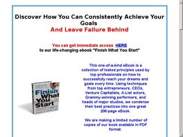 Go to: Learn To Finish What You Start And Reach Your Goals!