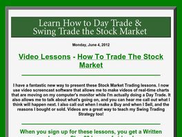 Go to: Stock Market Lessons - 30 Hours Of Videos Plus A Written Lesson