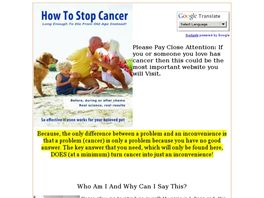 Go to: How To Stop Cancer Ebook - That Is Selling Like Crazy.