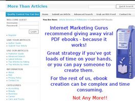 Go to: Viral Ebook Creation - Instant, Customized, Unique.