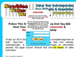 Go to: Newbies Video Workshop - Setup Your Online Mailing List Guaranteed!