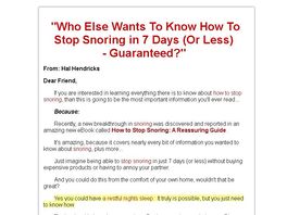 Go to: The Stop Snoring Center