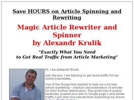 Go to: Magic Article Rewriter And Magic Article Submitter