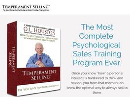 Go to: Temperament Selling Sales Training Tutorial System