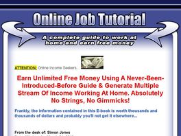 Go to: Online Job Tutorial - Massive reduction in price. Get 75% commission