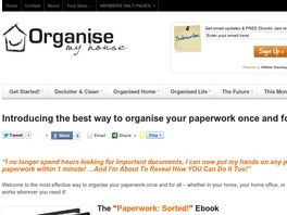 Go to: Range Of Home Organising Ebooks From Organise My House