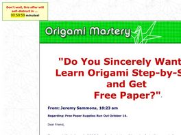 Go to: Origami Mastery.