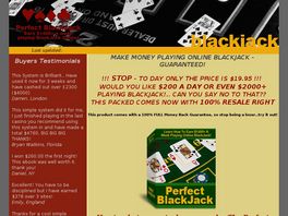 Go to: The Perfect Blackjack System - $19.95 !