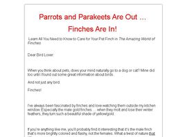 Go to: Pet Finch Secrets