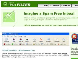 Go to: Spam Filter For Outlook/MS Outlook.