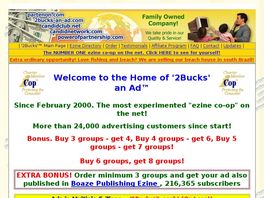 Go to: 2bucks An Ad Ezine Advertising Program.