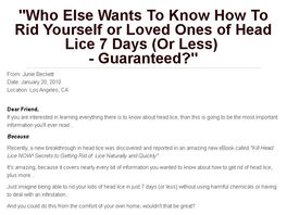 Go to: Secrets in Head Lice Home Remedies