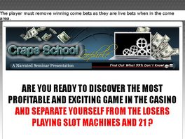 Go to: Crapsschool.com - Developing Top Level Winning Players For 10 Years