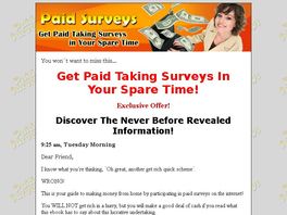 Go to: Get Paid Taking Surveys In Your Spare Time