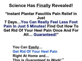 Go to: 100% Com ~ New Foot Heel Pain / Plantar Fasciitis Offer ~ $93 Per Sale