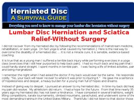 Go to: Herniated Disc: A Survival Guide