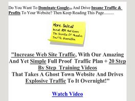 Go to: Turbo Charge Google Rankings + 20 Videos.