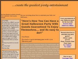 Go to: Treasure Hunt Party Game With Halloween Theme For Children