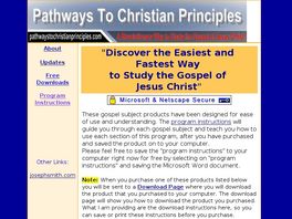Go to: Pathways To Christian Principles.