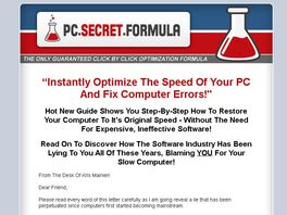 Go to: The PC Secret Formula - Optimize And Secure Your Computer Today!