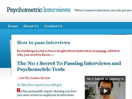 Go to: How to Pass Psychometric Interviews and Personality Tests