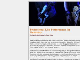 Go to: Professional Live Performance For Guitarists.