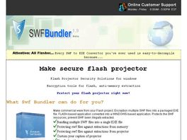 Go to: Swf Bundler - Convert Swf Files To Exe And Prevent Been Extracted.