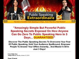 Go to: Public Speaking Secrets | Extraordinaire