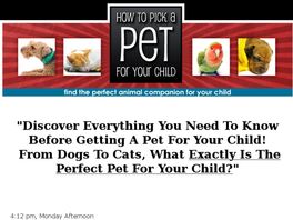 Go to: How To Pick A Pet For Your Child.