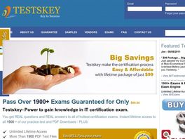 Go to: Testskey- Power To Gain Knowledge In IT Certification Exam!
