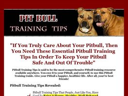 Go to: Pitbull Training Tips Guide.