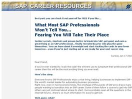 Go to: So You Want To Be An Sap Professional?