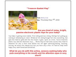 Go to: Baby Play Activities- Treasure Baskets.