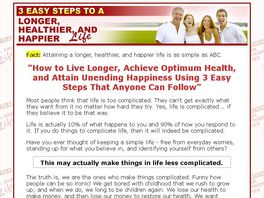Go to: Longer, Healthier, And Happier life