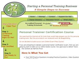 Go to: Personal Trainer Exam Prep Course.