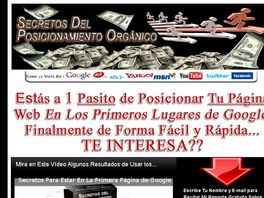 Go to: Secretos Del Posicionamiento En Buscadores - Pruebas En Video