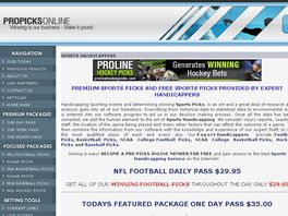 Go to: Professional Sports Handicapping Service