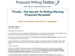 Go to: Proposal Writing Today