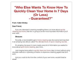 Go to: The Ultimate Book to Quickly Clean Your Home